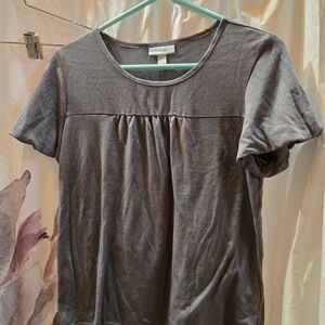 Fashion Bug Charcoal Short Sleeve Top